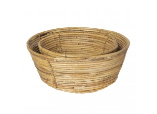 Sada 2 ks ratanová mísa/ koš - Ø 47*19 cm / Ø 37*15 cm