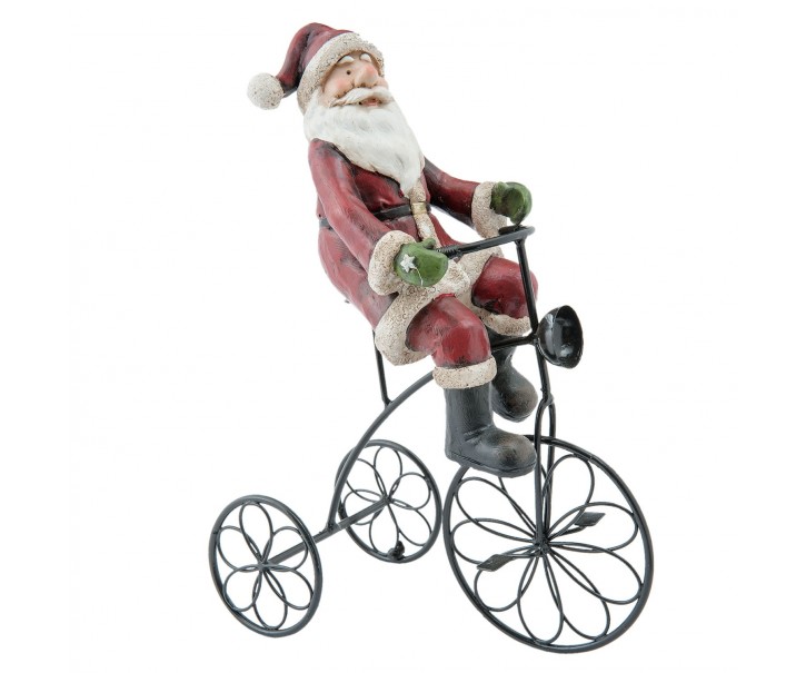 Dekorace Santa na tříkolce - 20*10*26 cm Clayre & Eef