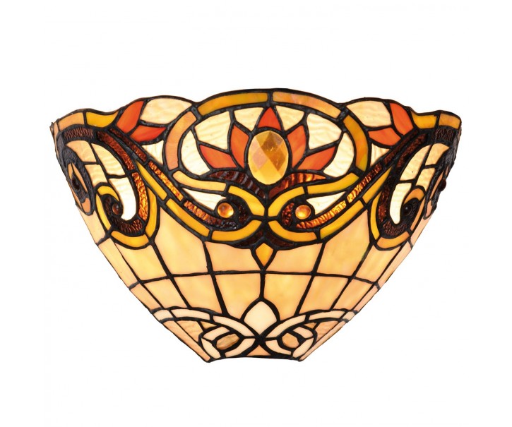 Nástěnná lampa Tiffany Fleur - 30*15*20 cm 1x E14 / Max 40W Clayre & Eef