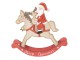 Dřevěná dekorace Santa na koni - 22*22*5 cm Clayre & Eef