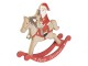 Dřevěná dekorace Santa na koni - 22*22*5 cm Clayre & Eef