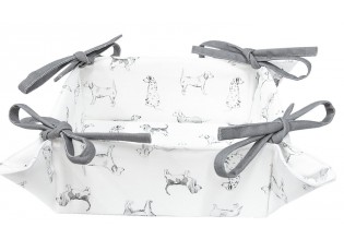 Textilní košíček na pečivo Dog Friends - 35*35*8 cm