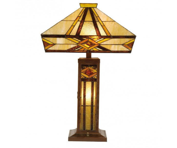 Stolní lampa Tiffany Therese - 42*71 cm 2x E27 / Max 60W & 1x E14 / Max 40W Clayre & Eef