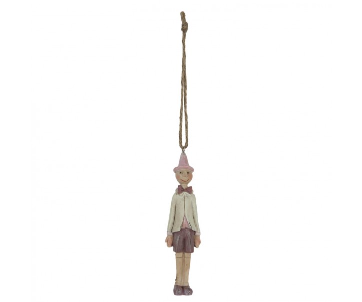 Závěsná dekorativní ozdoba Pinocchio - 3*3*11 cm Clayre & Eef