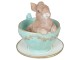 Králík v barevném šálku - 8*7*8 cm Clayre & Eef