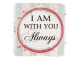 Keramický podtácek s růžemi a nápisem Always - 9*1*9 cm Clayre & Eef
