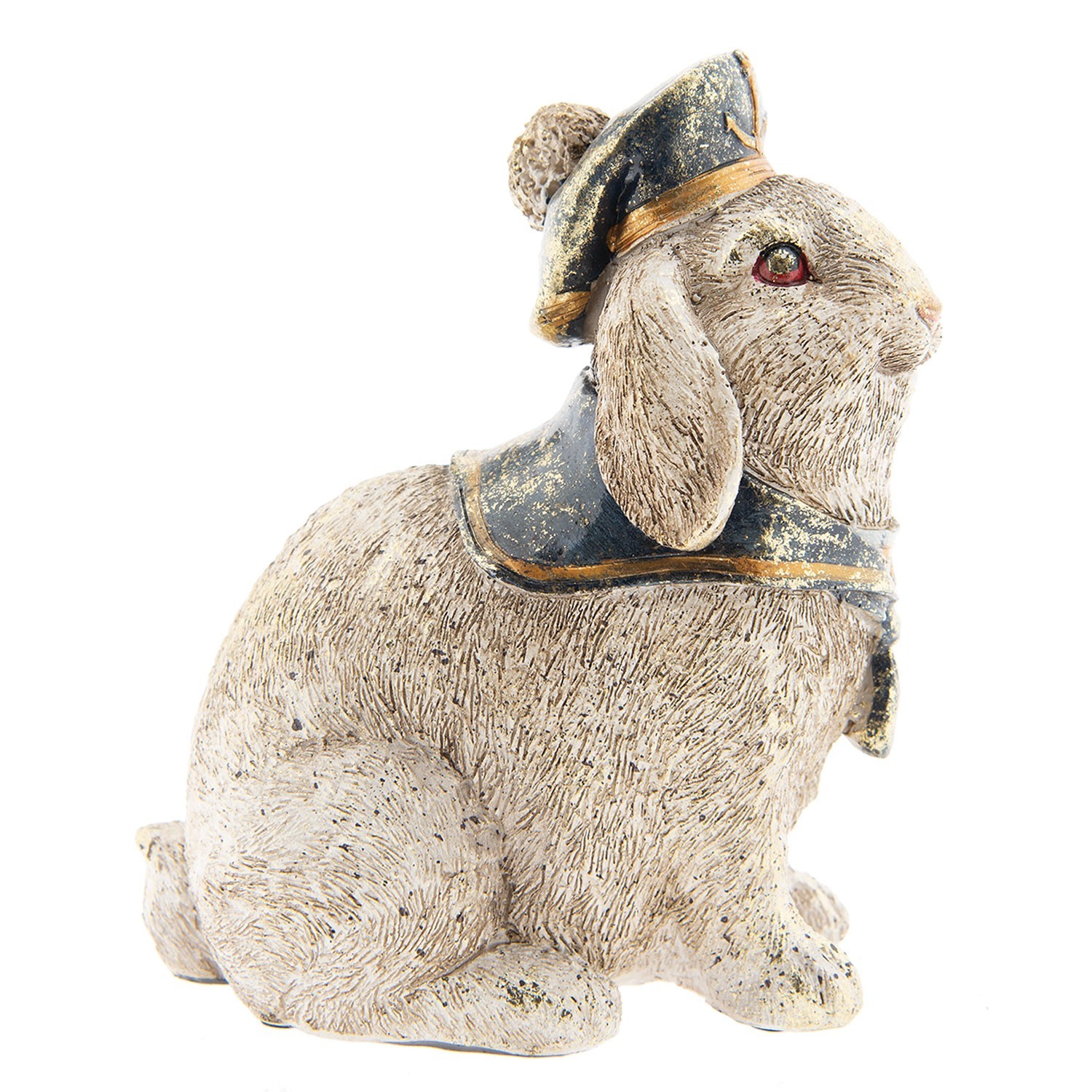 Dekorace Králík s baretem a šátkem - 16*11*18 cm Clayre & Eef Dekorace Králík s baretem a šátkem - 16*11*18 cm Clayre & Eef