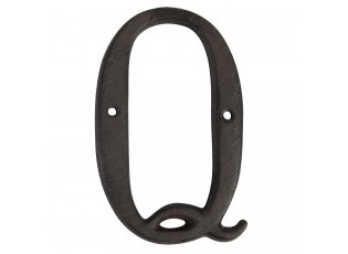 Nástěnné kovové písmeno Q - 13 cm