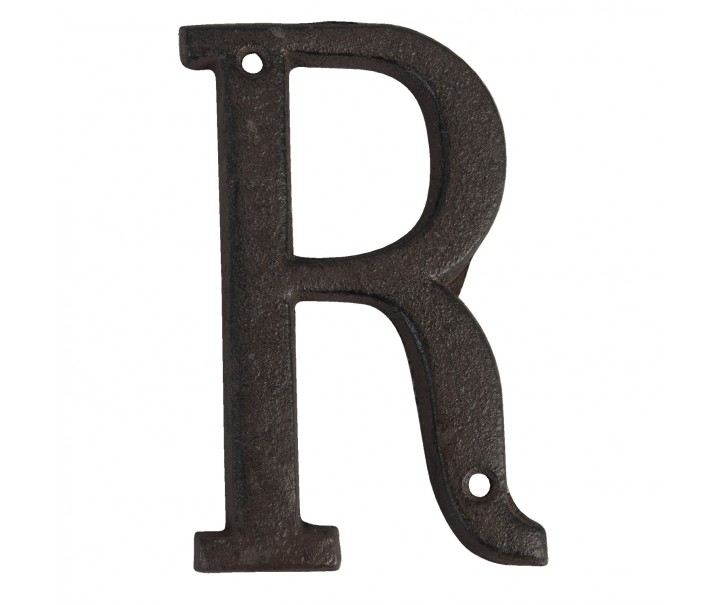 Nástěnné kovové písmeno R - 13 cm Clayre & Eef
