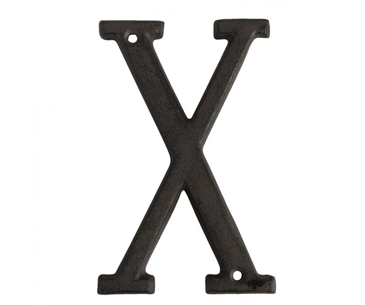Nástěnné kovové písmeno X - 13 cm Clayre & Eef