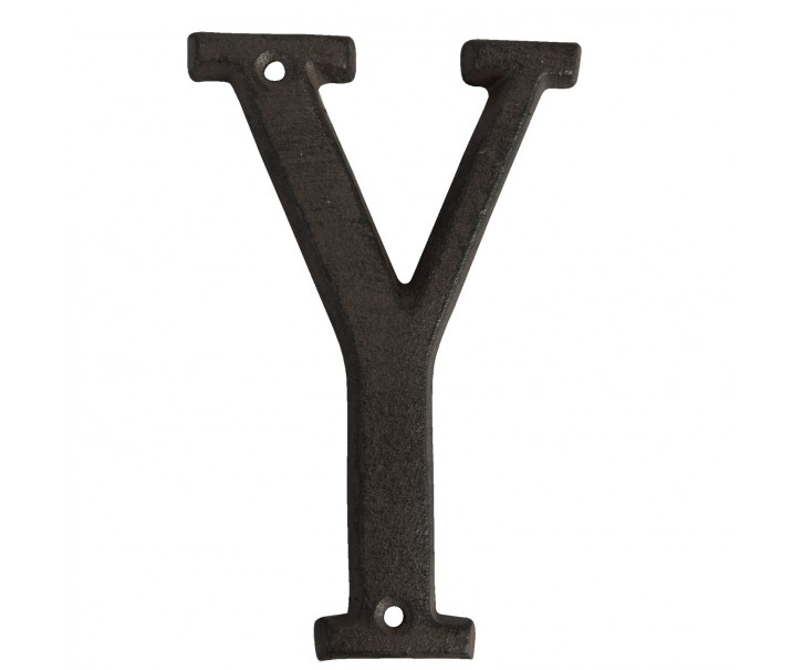 Nástěnné kovové písmeno Y - 13 cm Clayre & Eef