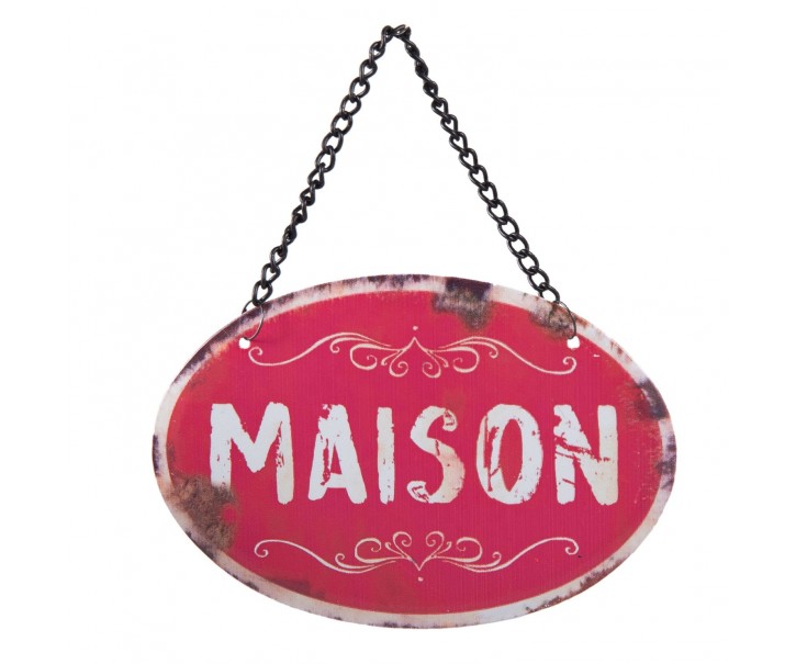 Závěsná cedulka Maison - 12*8 cm Clayre & Eef