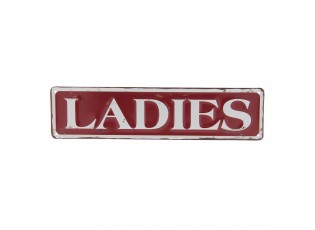 Nástěnná kovová cedule Ladies - 40*10 cm