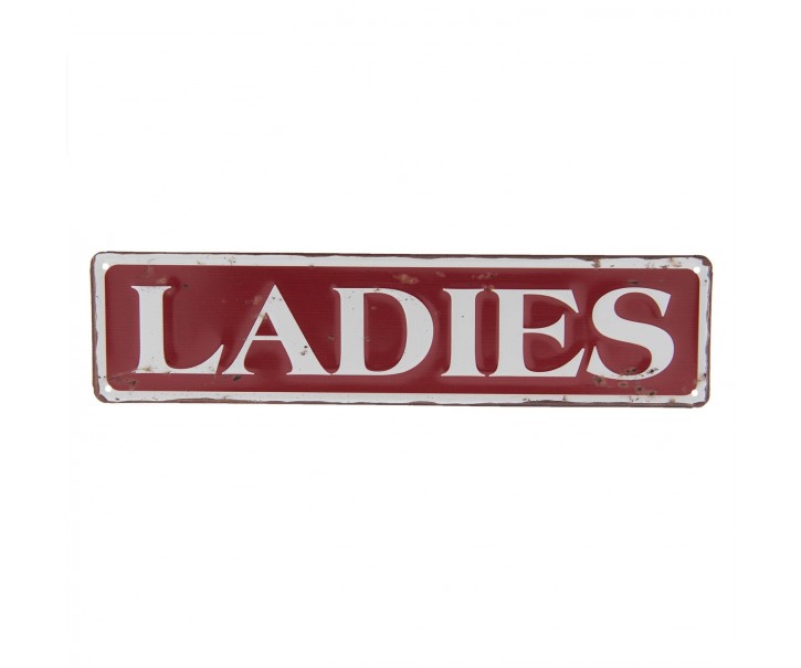 Nástěnná kovová cedule Ladies - 40*10 cm Clayre & Eef