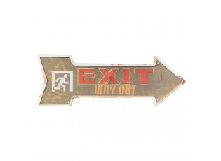 Plechová šipka Exit doprava - 46*15 cm