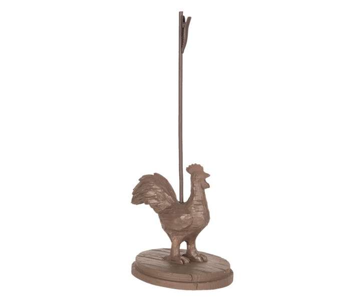 Kovový držák na jmenovku s kohoutem - 11*10*29 cm Clayre & Eef