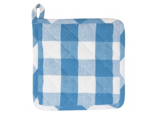 Modrá károvaná chňapka-podložka Classic Farmers - 20*20 cm