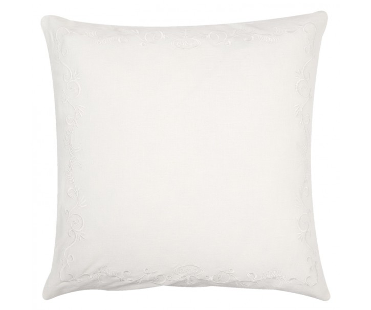 Bílý povlak na polštář French Flower white - 50*50 cm Clayre & Eef