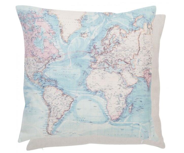 Povlak na polštář Map - 40*40 cm Clayre & Eef