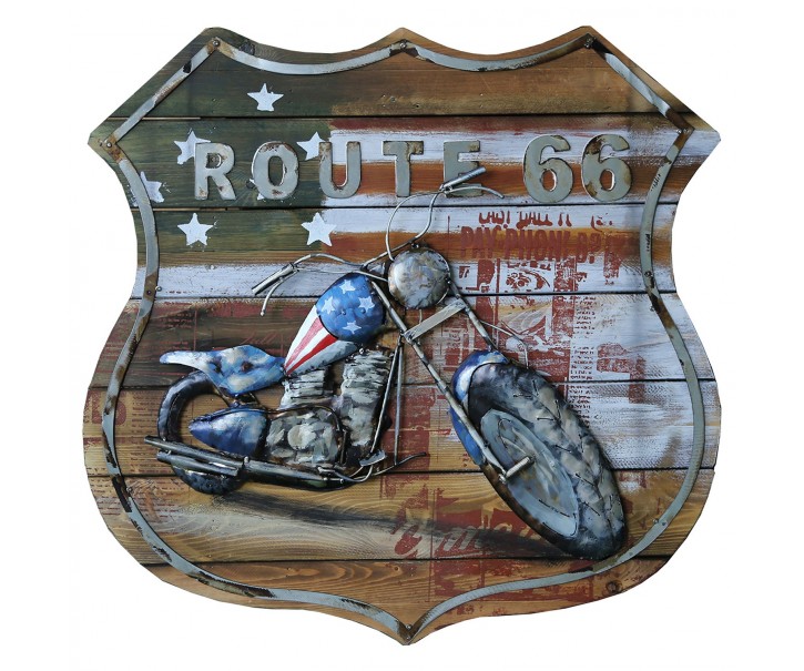 Nástěnný obraz Moto route 66 - 60*5.5*60 cm Clayre & Eef