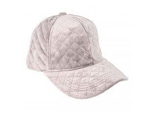 Růžová sametová kšiltovka - 57 cm
