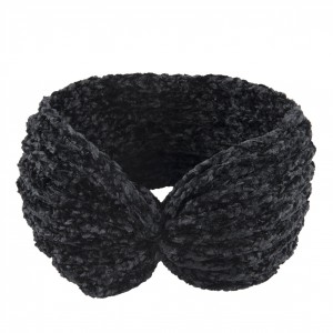 Černá dámská žinilková čelenka Peppe - 22*12 cm