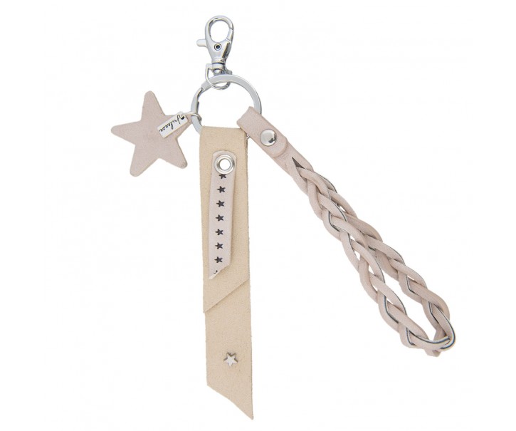 Růžový přívěsek na klíče s hvězdičkou Clayre & Eef