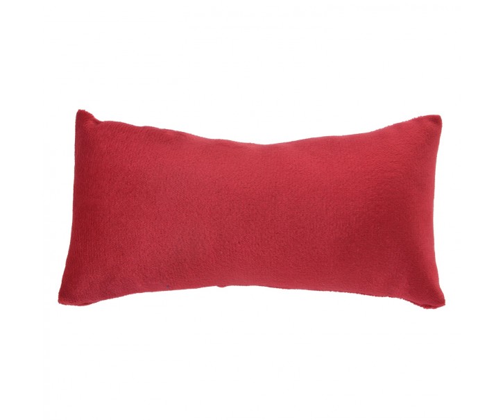Červený chlupatý polštář Velvet na náramky - 13*7 cm Clayre & Eef
