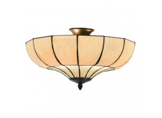 Stropní světlo Tiffany Champagne - Ø 46*25 cm E27/2*60W