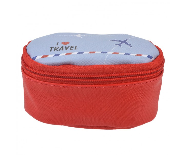 Červený toaletní kufřík I Love Travel - 12*8*6 cm Clayre & Eef