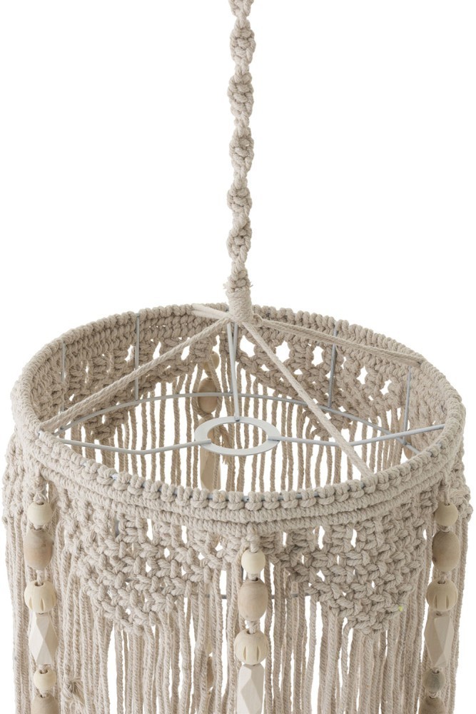 Závěsné stínidlo s provázky Macrame - Ø 30*110 cm / E27 J-Line by Jolipa Závěsné stínidlo s provázky Macrame - Ø 30*110 cm / E27 J-Line by Jolipa