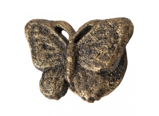 Zlatá vintage úchytka ve tvaru motýla - 8*5*3 cm