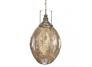 Zlatá kovová závěsná lampa Baldoin - 45*45*77/186 cm E27/max 1*40W