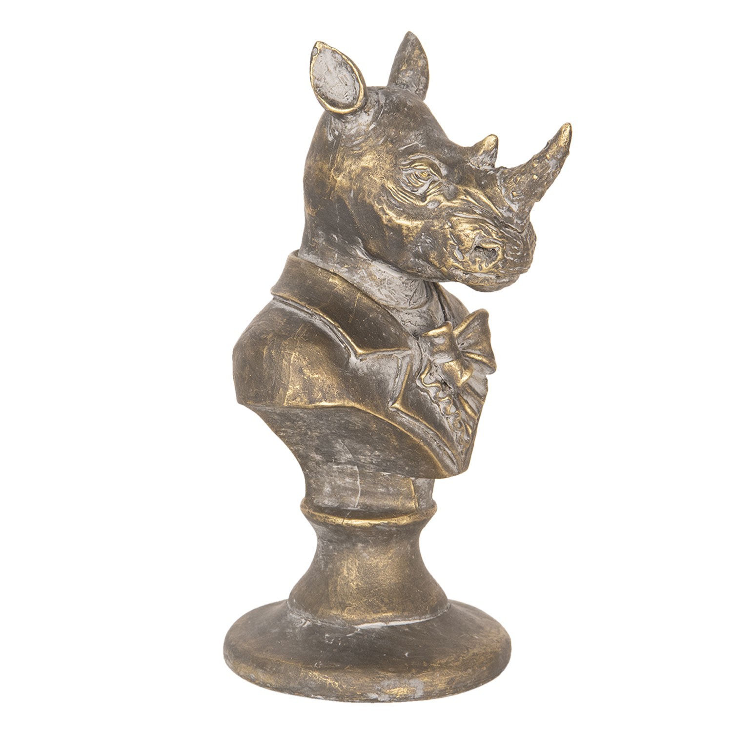 Dekorační socha Bysta nosorožce - 11*11*20 cm Clayre & Eef Dekorační socha Bysta nosorožce - 11*11*20 cm Clayre & Eef