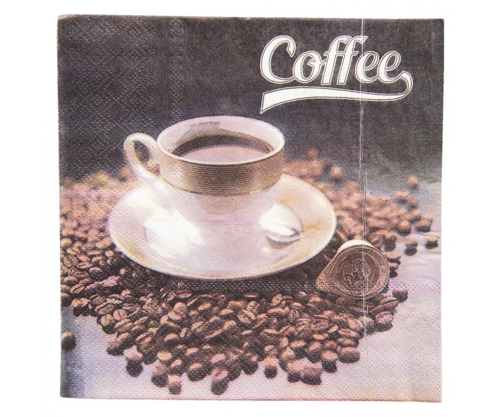 Papírové ubrousky Coffee 20 ks- 33*33 cm Clayre & Eef