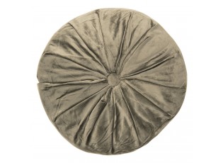 Khaki kulatý sametový polštář - Ø 38*8 cm