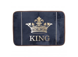 Tmavě modrá koupelnová předložka King - 60*40*1 cm