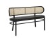Černá retro dřevěná lavice Webbing - 121*45*74 cm HKLIVING
