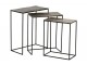 Set 3 kovových stolků Rectangular - 53*66*29 cm J-Line by Jolipa