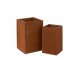 2 ks kovové obaly na květiny Metal Rust - 40*40*60 cm J-Line by Jolipa