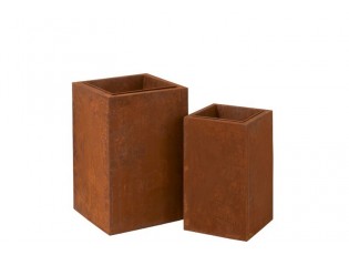 2 ks kovové obaly na květiny Metal Rust - 40*40*60 cm