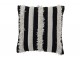 Černo-bílý pruhovaný polštář s třásněmi Monochrome - 45*45 cm J-Line by Jolipa