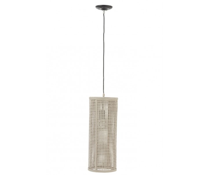 Béžová bambusová závěsná lampa - Ø20*135 cm J-Line by Jolipa