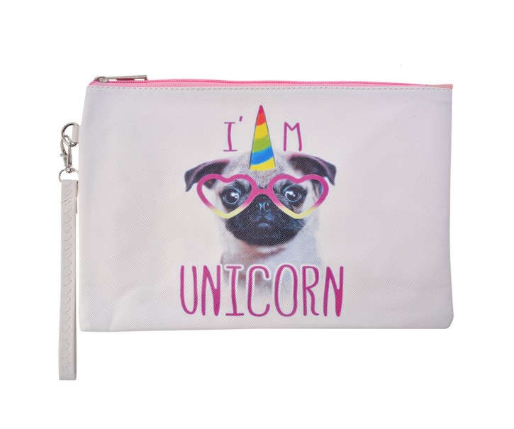 Toaletní taška Unicorn s pejskem M - 28*18 cm Clayre & Eef