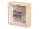 Dřevěná pokladnička Dream House - 15*5*15 cm Clayre & Eef
