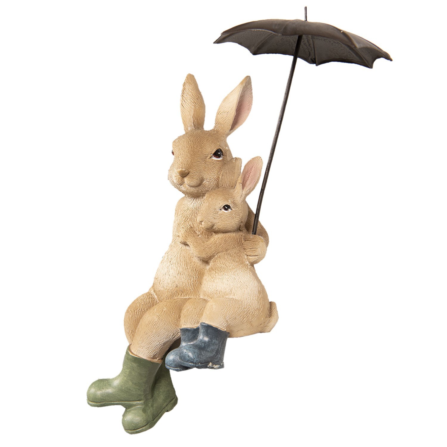 Dekorace sedící králíci pod deštníkem - 10*9*19 cm Clayre & Eef Dekorace sedící králíci pod deštníkem - 10*9*19 cm Clayre & Eef