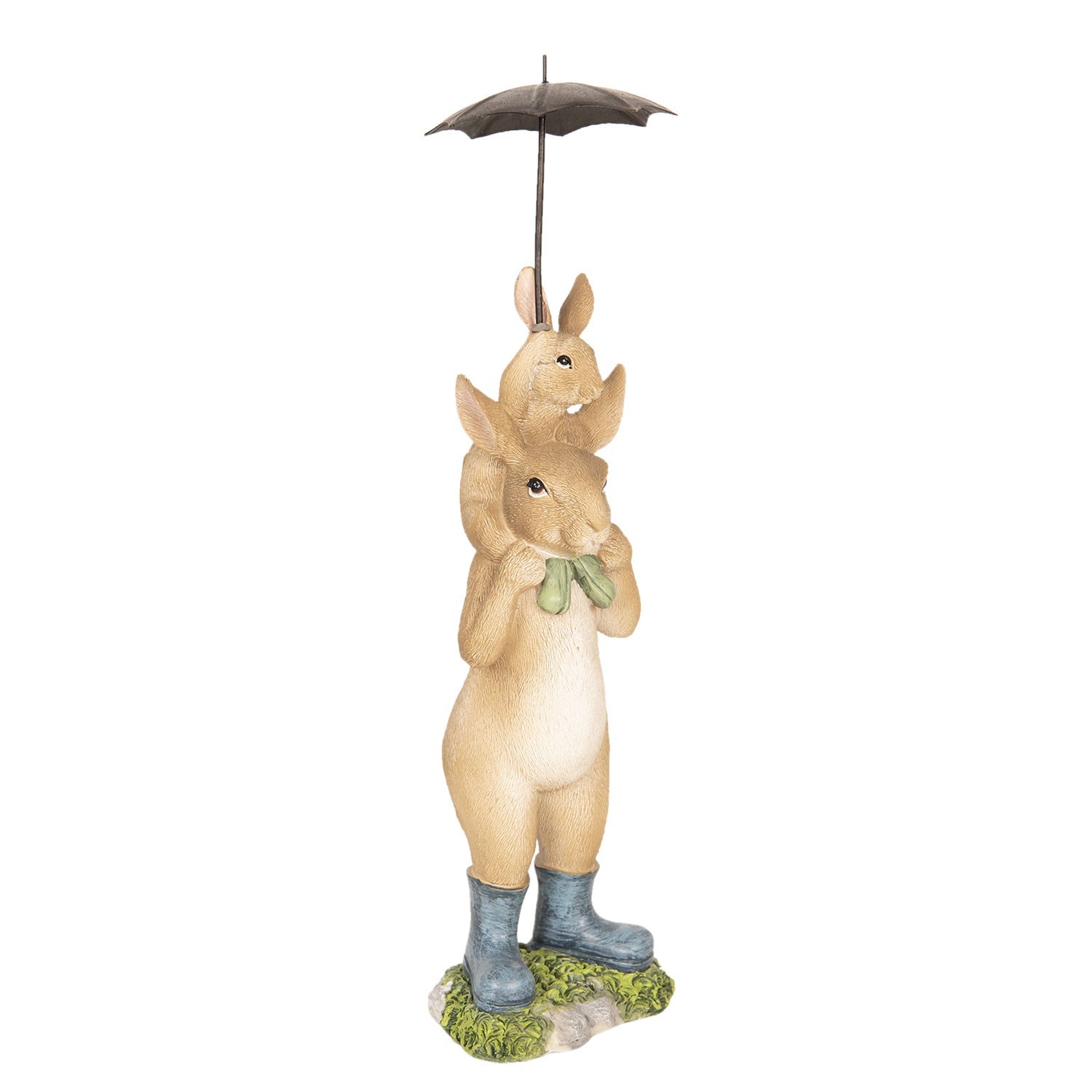 Dekorace králíci pod deštníkem - 8*7*25 cm Clayre & Eef Dekorace králíci pod deštníkem - 8*7*25 cm Clayre & Eef