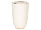 Porcelánový kelímek na zubní kartáčky se zlatým pruhem - 7*12 cm Clayre & Eef