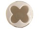 Porcelánový kelímek na zubní kartáčky se zlatým pruhem - 7*12 cm Clayre & Eef