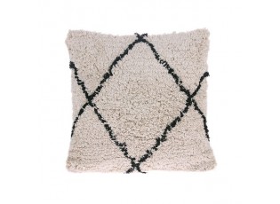 Béžovo-krémový polštář s třásněmi Diamond- 50*50cm
